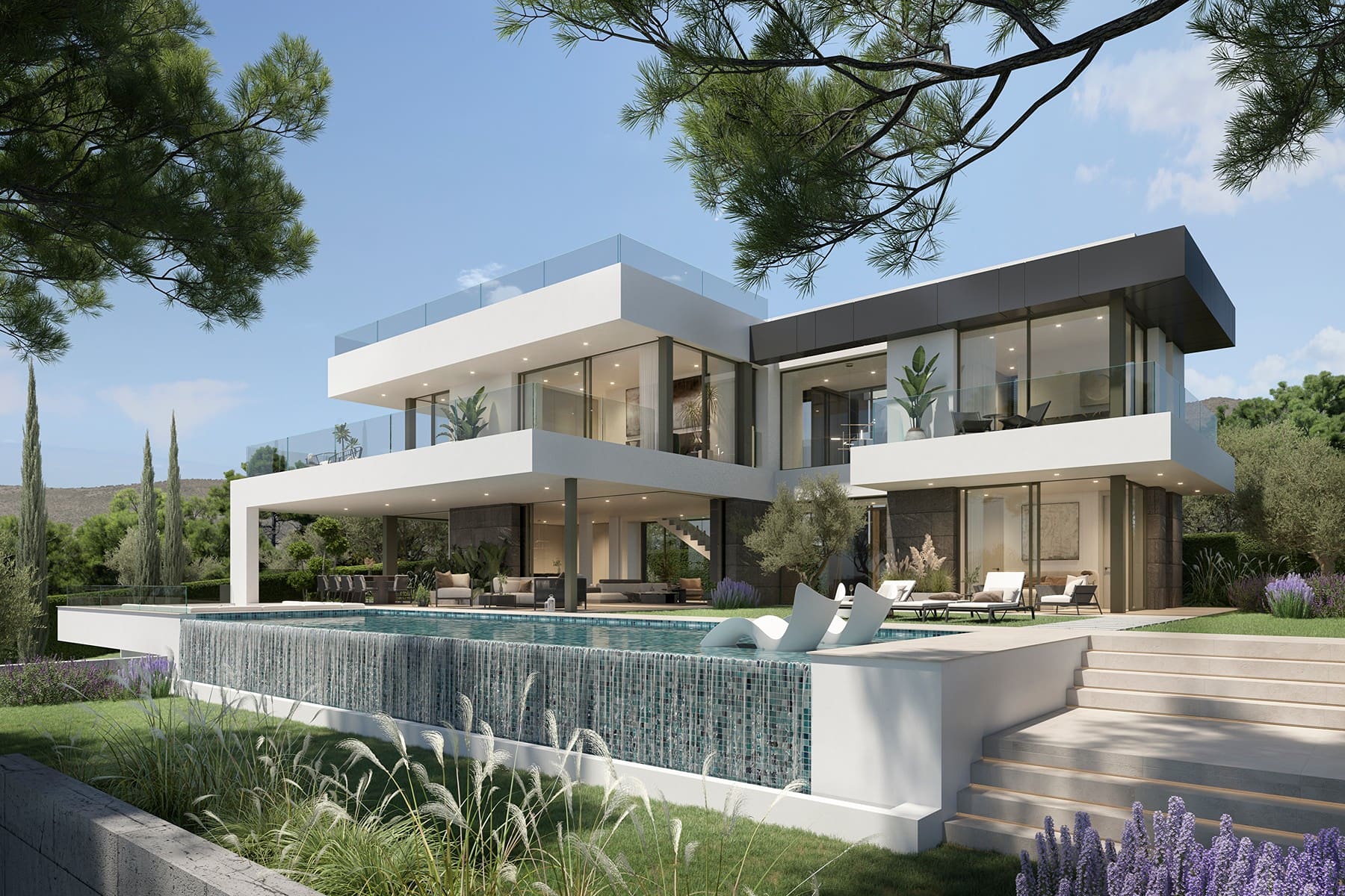 House facing the golf